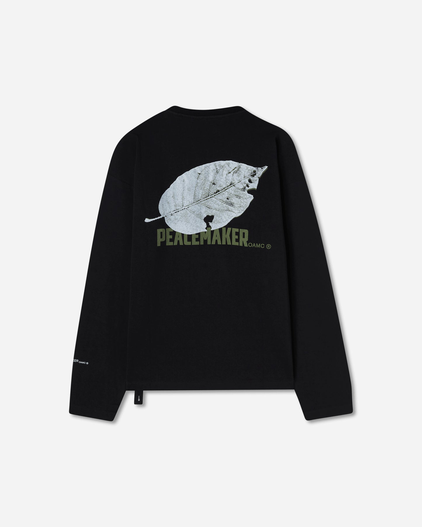 OAMC Peacemaker Peacemaker Leaf Loose Fit Crewneck Black Sweatshirts Crewneck PCM1OT04QJE002099 BLK