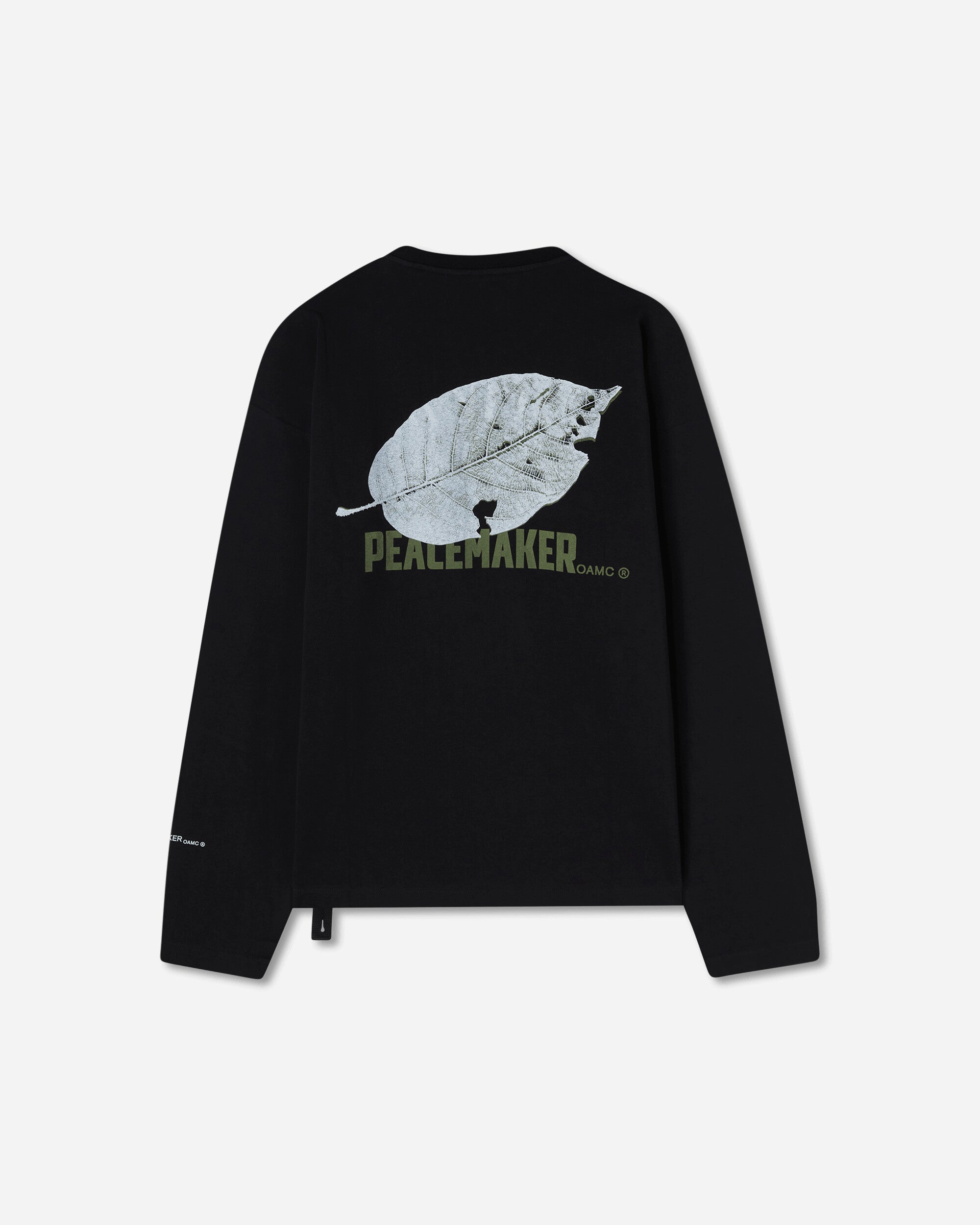 OAMC Peacemaker Peacemaker Leaf Loose Fit Crewneck Black Sweatshirts Crewneck PCM1OT04QJE002099 BLK
