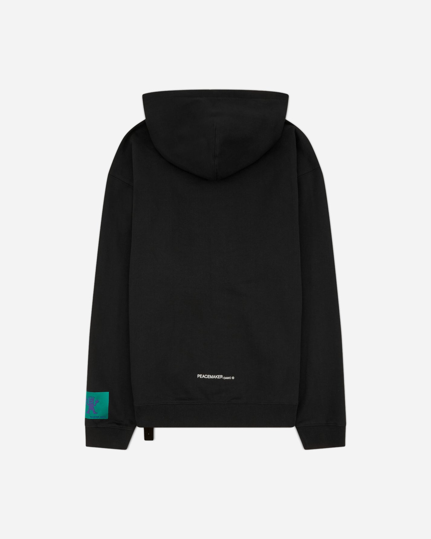 OAMC Peacemaker Loose Fit Hoodie Languages Print Black Sweatshirts Hoodies PCM2OH01EFT00299 99