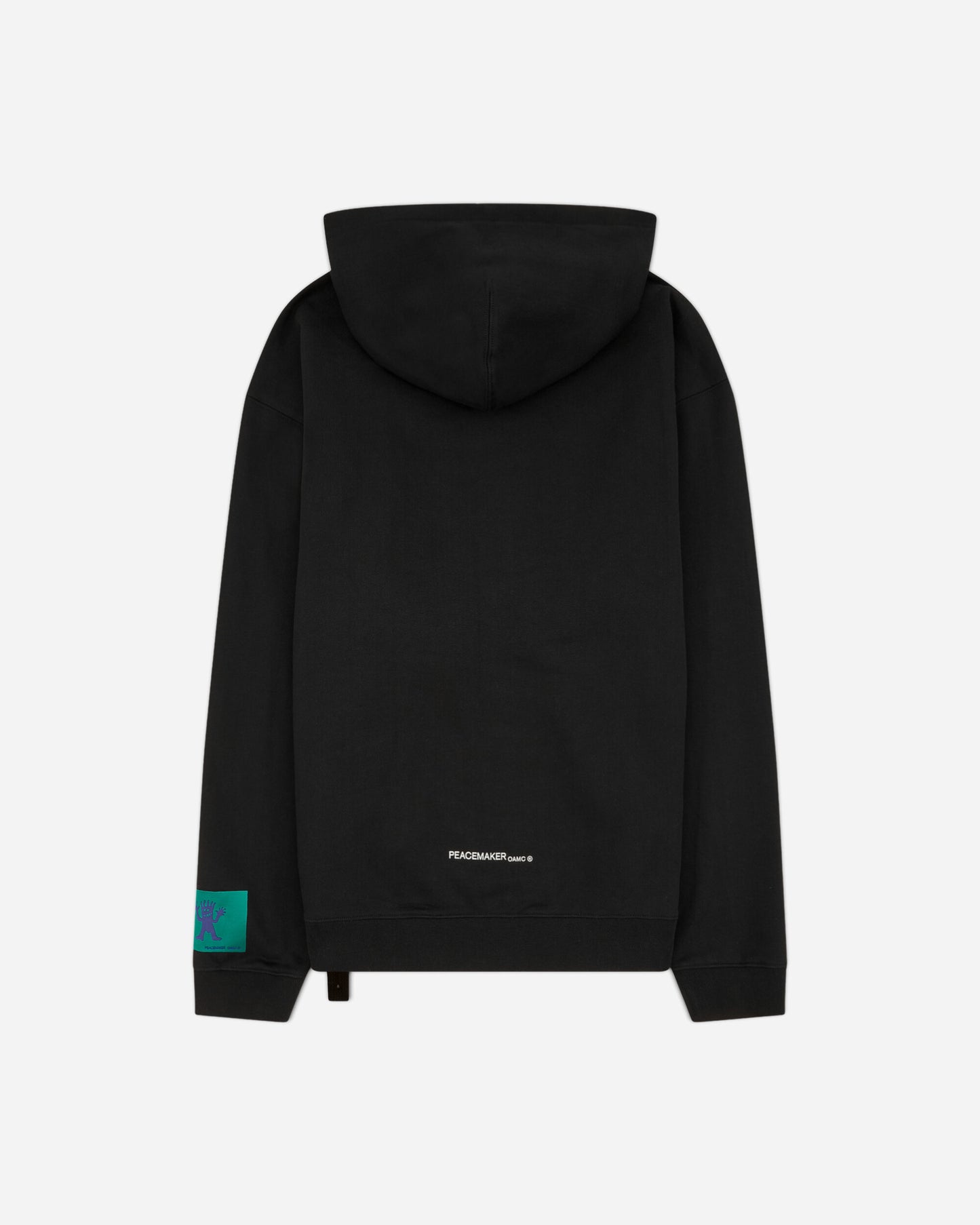 OAMC Peacemaker Loose Fit Hoodie Languages Print Black Sweatshirts Hoodies PCM2OH01EFT00299 99