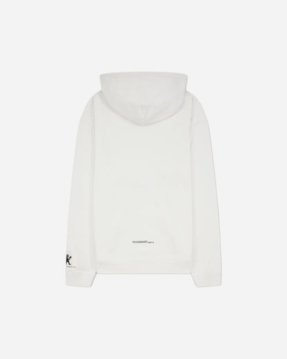 OAMC Peacemaker Loose Fit Hoodie Languages Print White Sweatshirts Hoodies PCM2OH01EFT00201 01