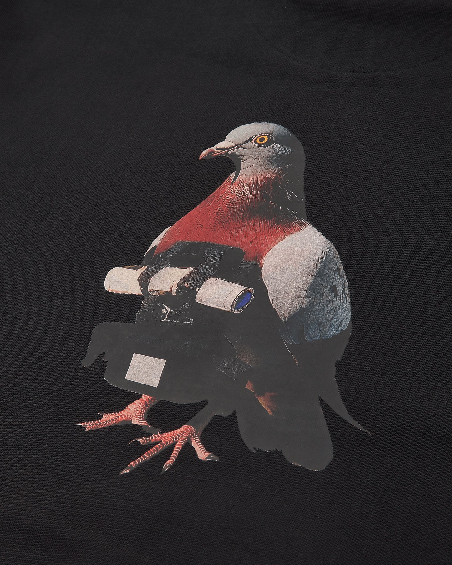 OAMC Peacemaker Loose Fit Hoodie Pigeon Print Black Sweatshirts Hoodies PCM2OH01AFT00299 99