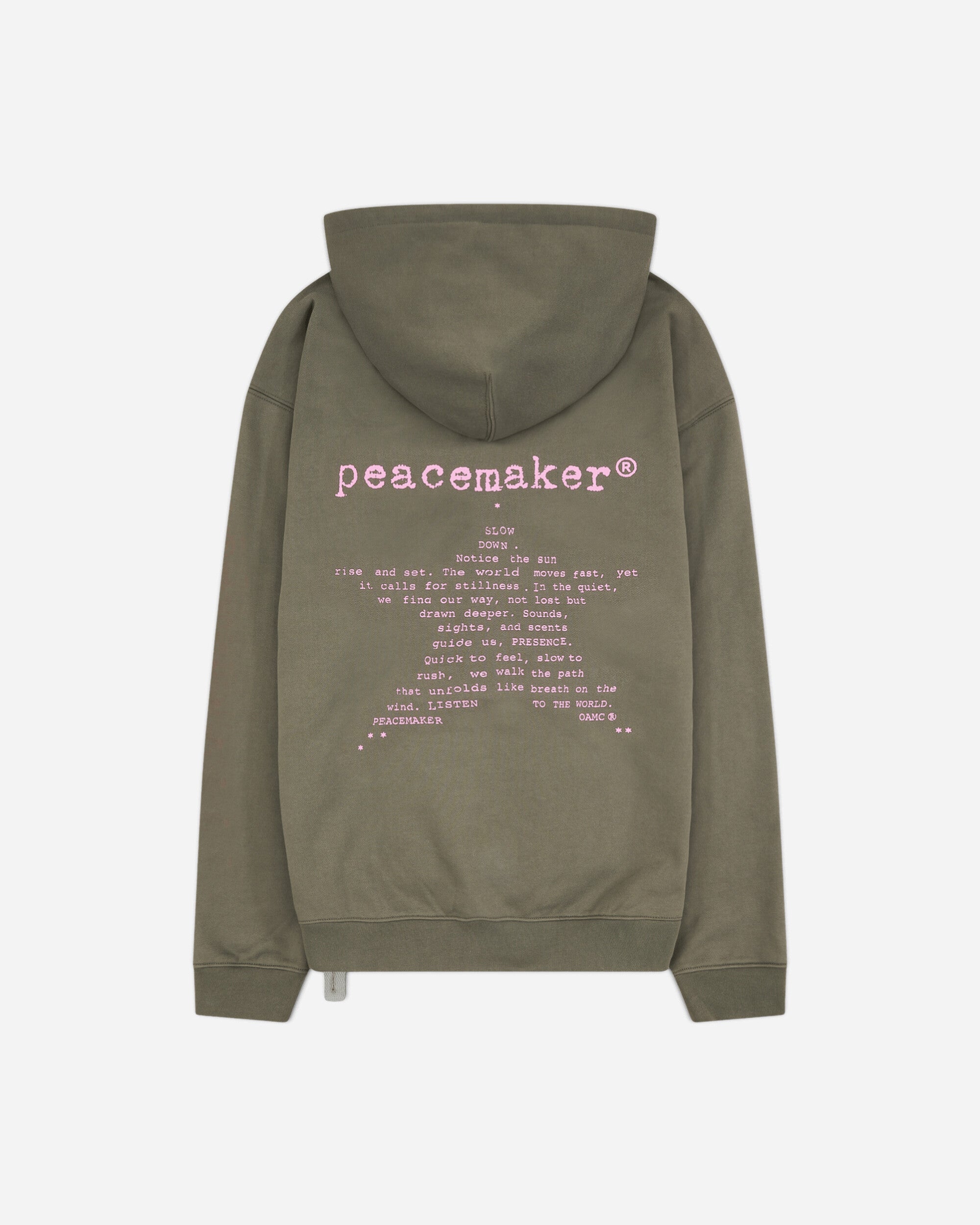 OAMC Peacemaker Loose Fit Hoodie Star Print Grey Sweatshirts Hoodies PCM2OH01LFT00295 95