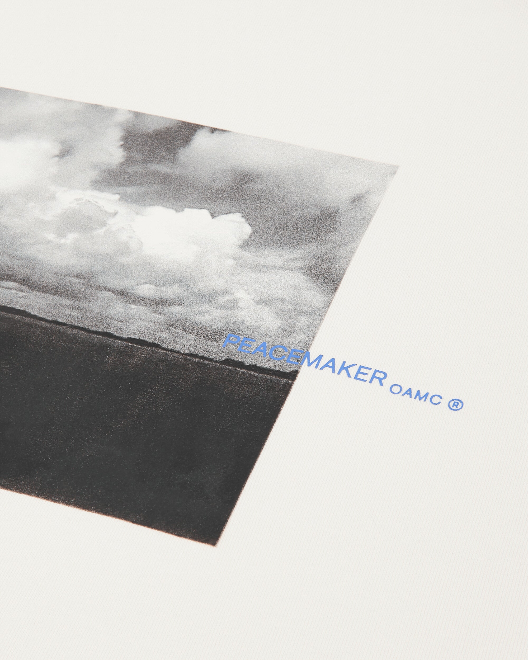 OAMC Peacemaker Loose Fit Hoodie Star Print White Sweatshirts Hoodies PCM2OH01LFT00201 01