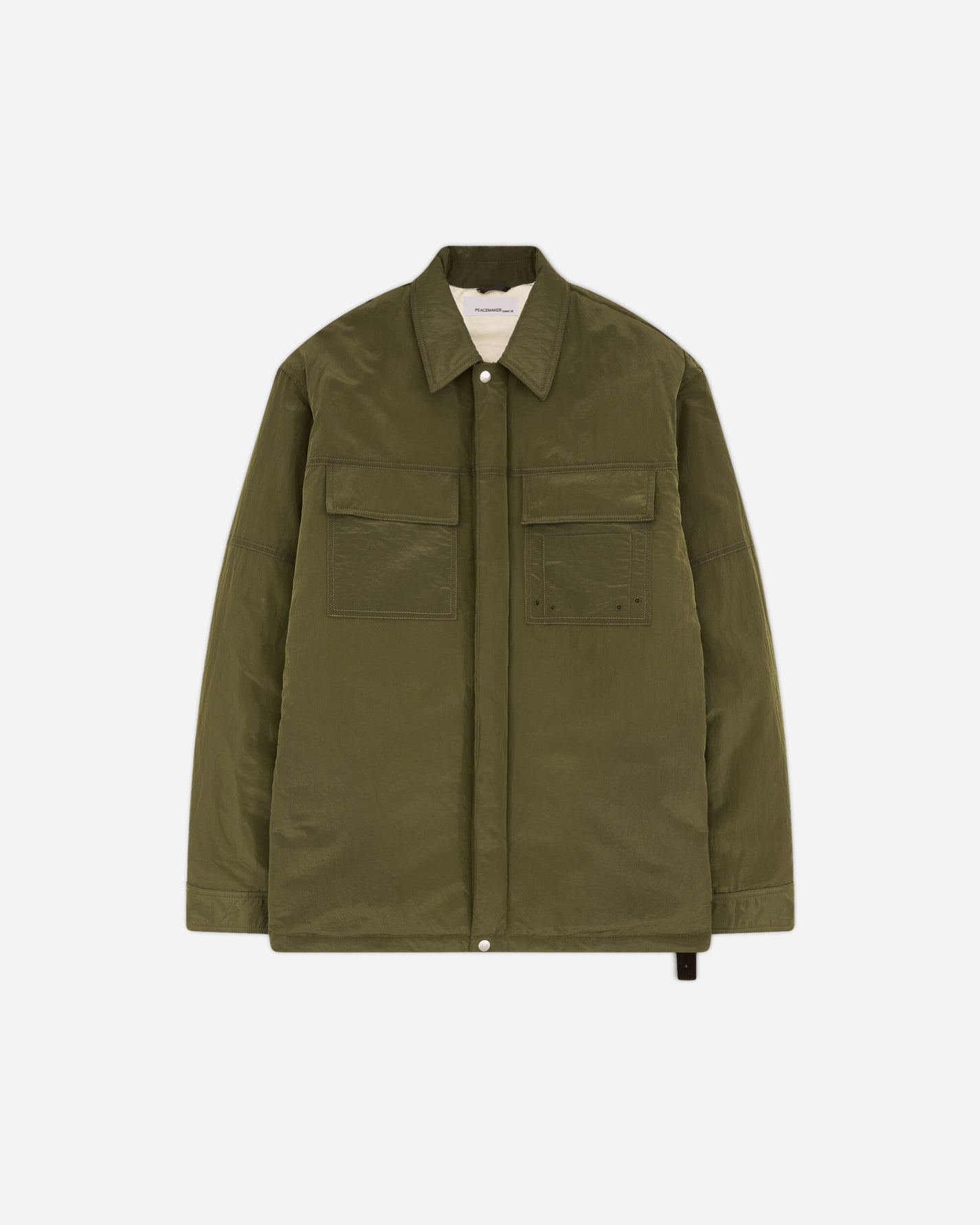 OAMC Peacemaker Padded Overshirt Military Green Coats and Jackets Jackets PCM2OS07BNY00854 54