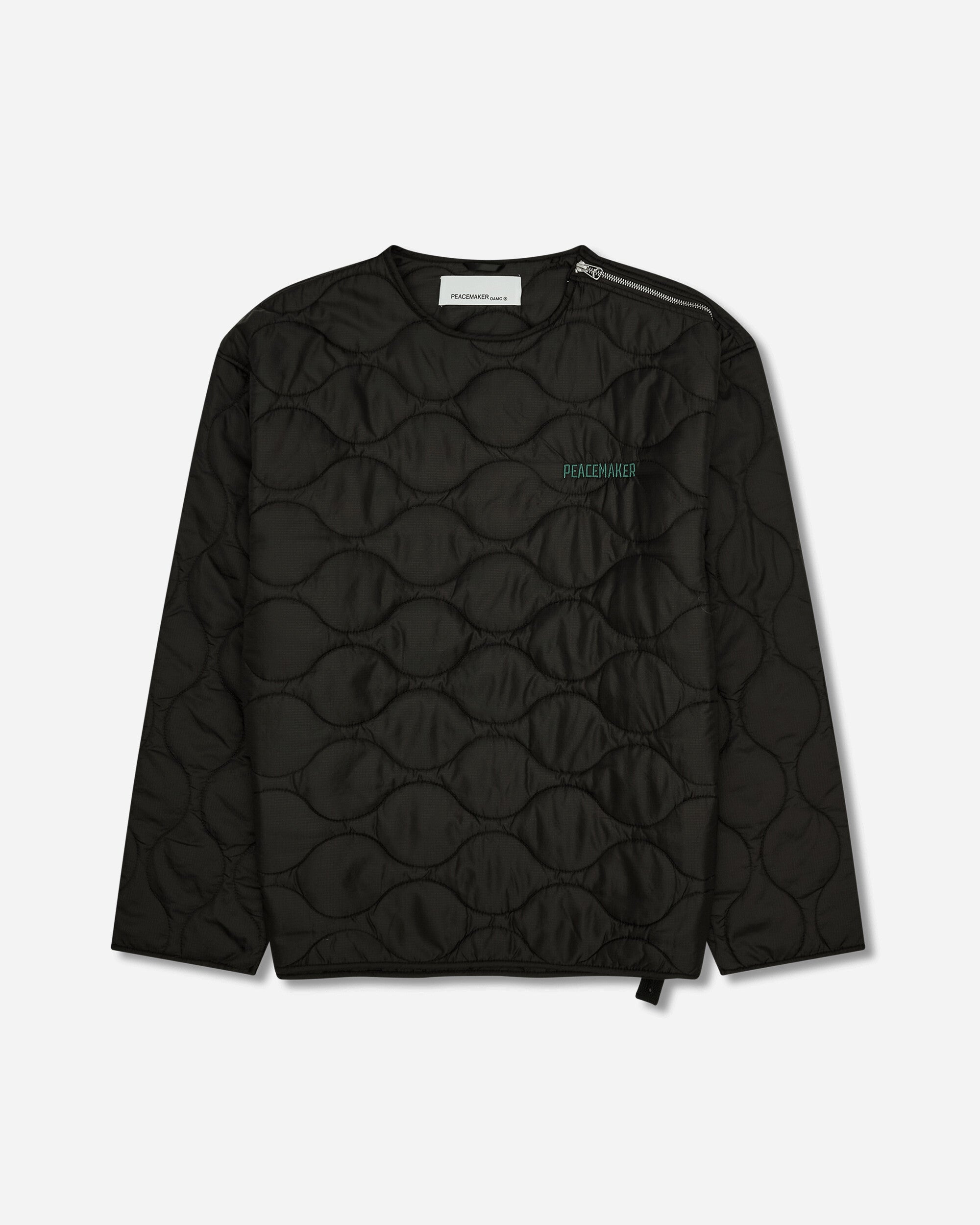 OAMC Peacemaker Shoulder Zip Liner Black Coats and Jackets Jackets PCM2ON02ANY00199 99