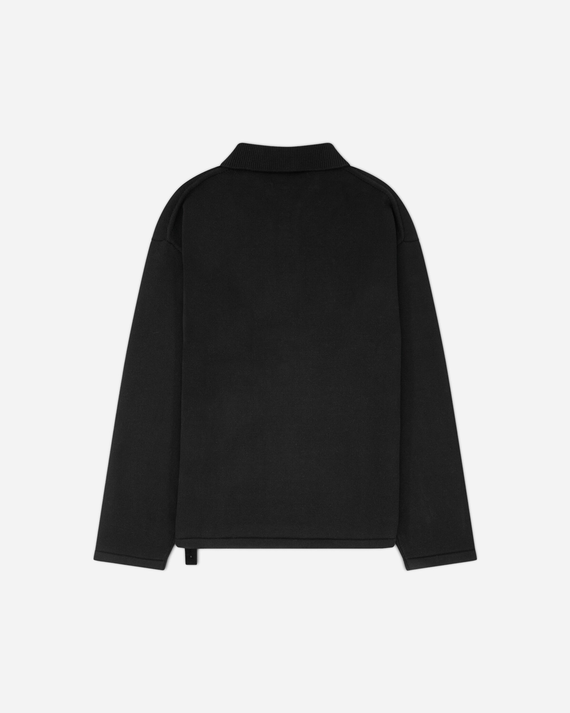 OAMC Peacemaker Knit Polo Black Knitwears Sweaters PCM2OK02AFL00199 99