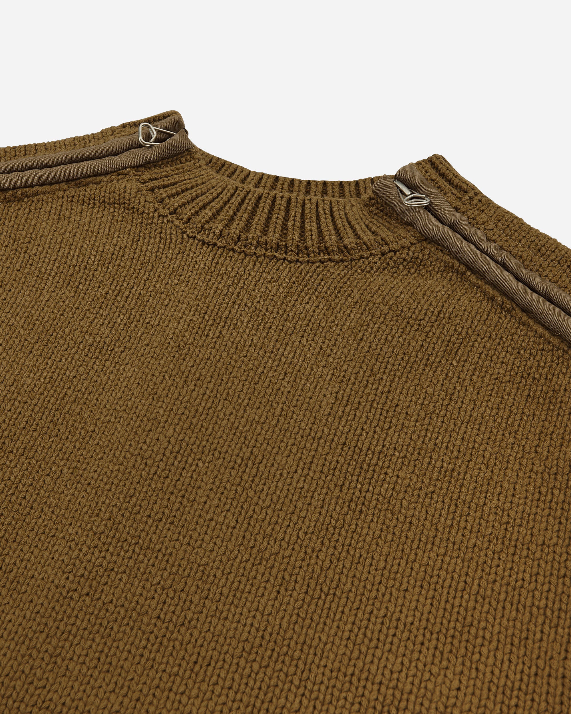 OAMC Peacemaker Shoulder Zip Knit Beige Knitwears Sweaters PCM2OK04AFL00206 06