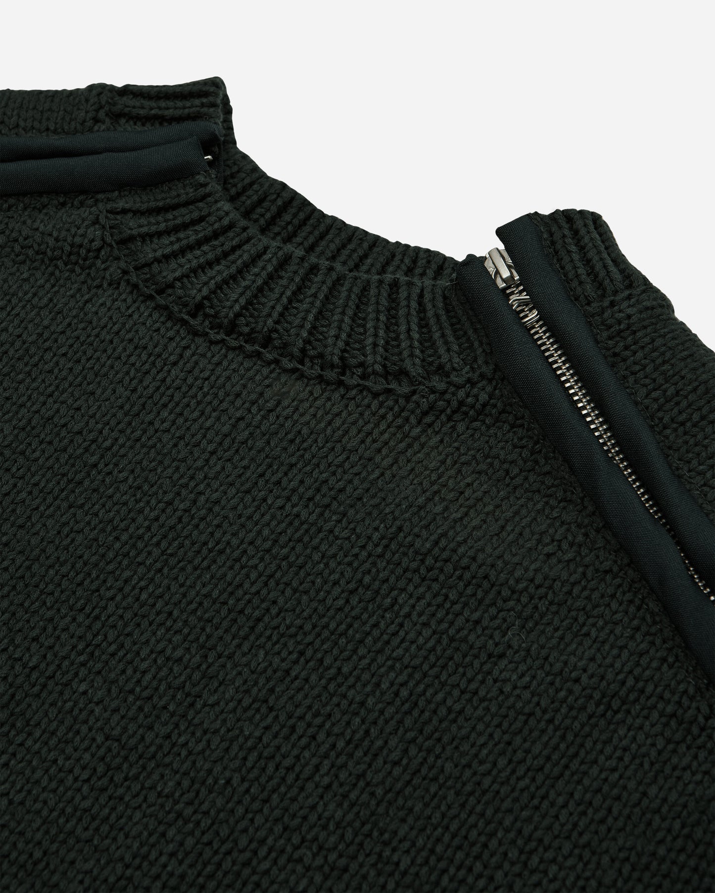 OAMC Peacemaker Shoulder Zip Knit Dark Green Knitwears Sweaters PCM2OK04AFL00259 59