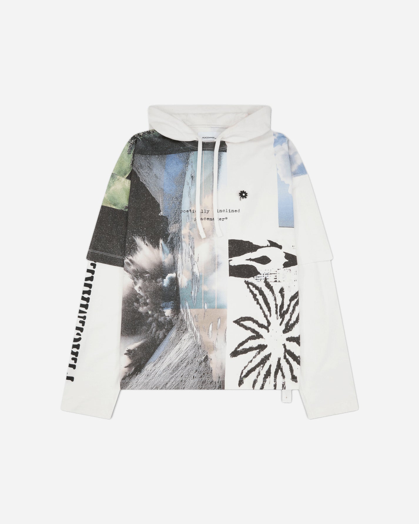 OAMC Peacemaker Hooded Tee Collage  Print Collage T-Shirts Top PCM2OT08GJE00795 95