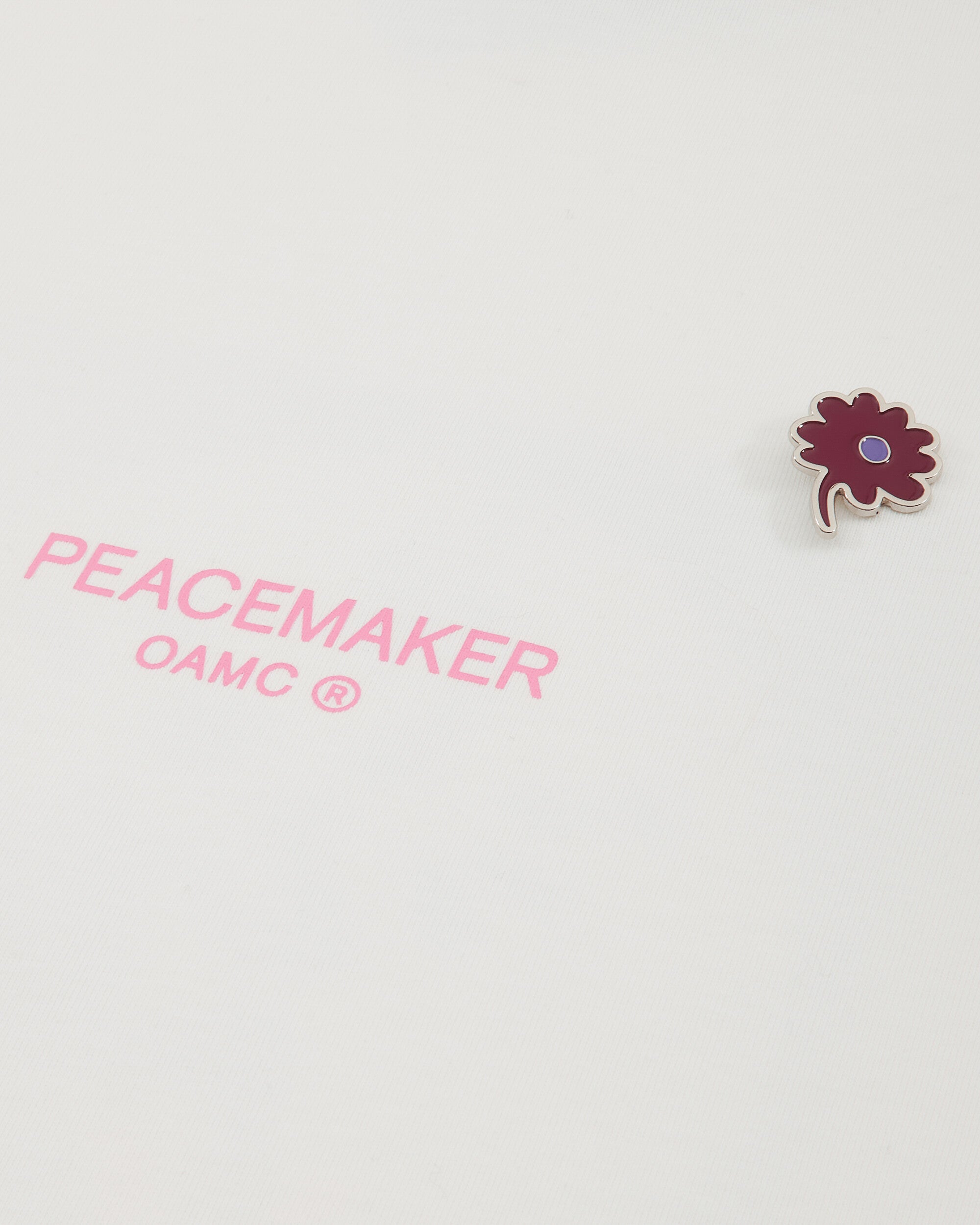 OAMC Peacemaker Hooded Tee Dynamo  Print White T-Shirts Top PCM2OT08HJE00201 01