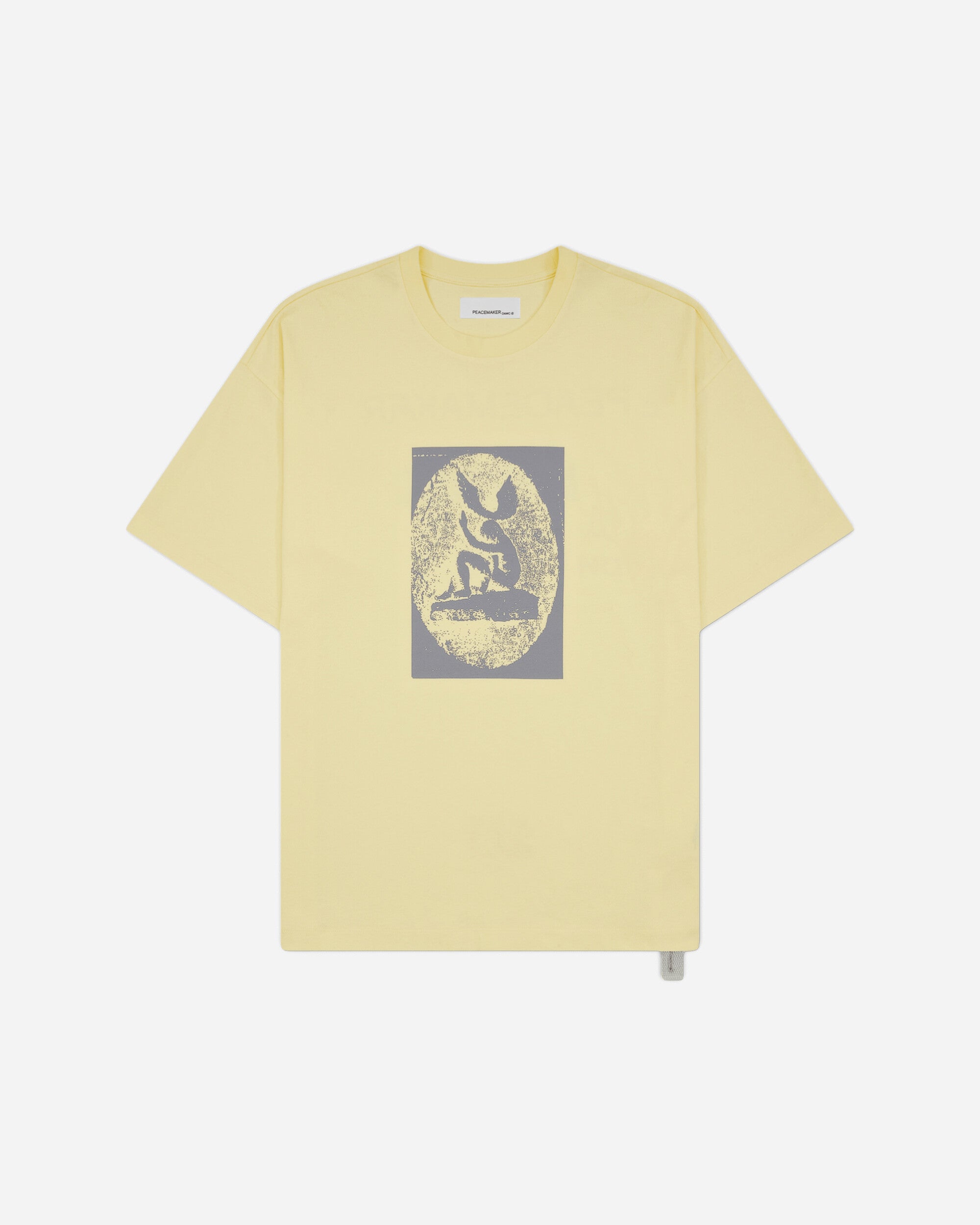 OAMC Peacemaker Loose Fit Tshirt Dynamo  Print Light Yellow T-Shirts Top PCM2OT02HJE00214 14
