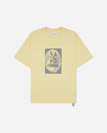 OAMC Peacemaker Loose Fit Tshirt Dynamo  Print Light Yellow T-Shirts Top PCM2OT02HJE00214 14