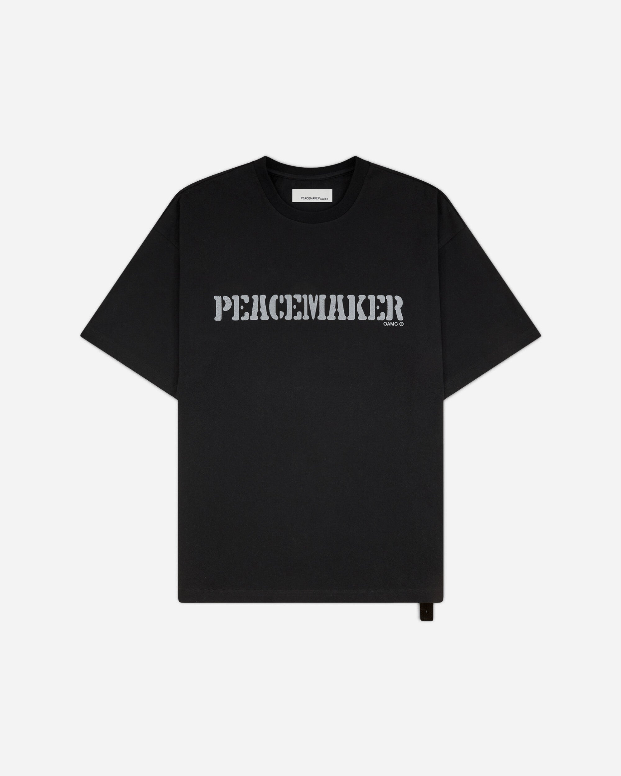 OAMC Peacemaker Loose Fit Tshirt Flowerred  Print Black T-Shirts Top PCM2OT02MJE00299 99