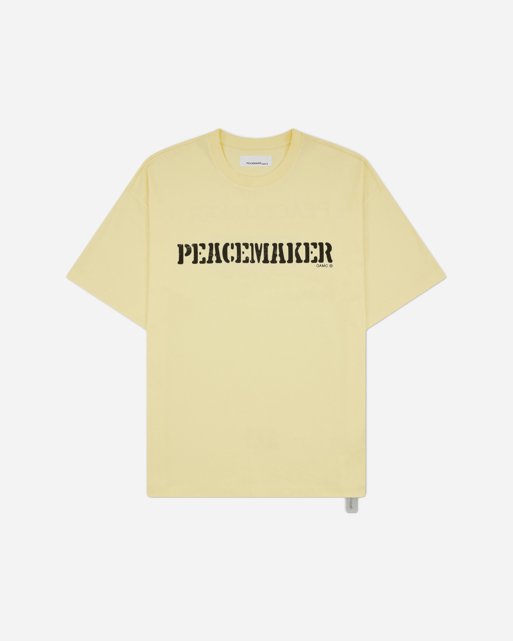 OAMC Peacemaker Loose Fit Tshirt Flowerred  Print Light Yellow T-Shirts Top PCM2OT02MJE00214 14