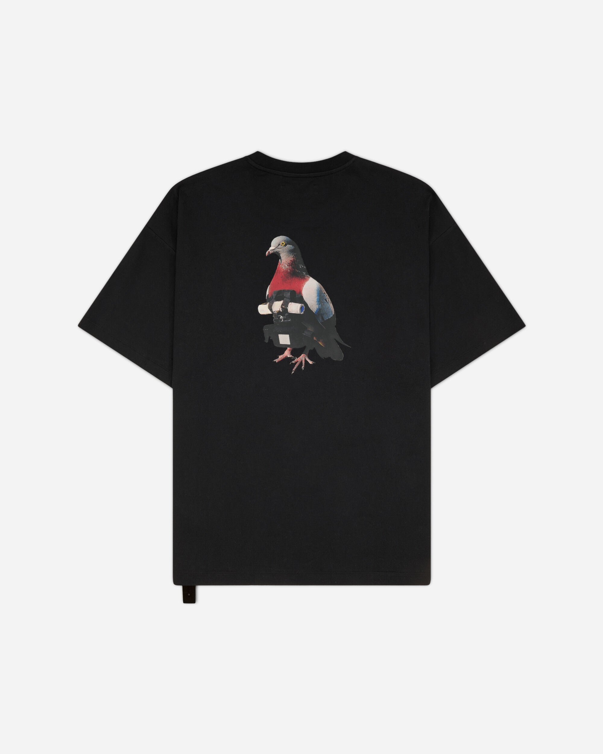 OAMC Peacemaker Loose Fit Tshirt Pigeon Print Black T-Shirts Top PCM2OT02AJE00299 99