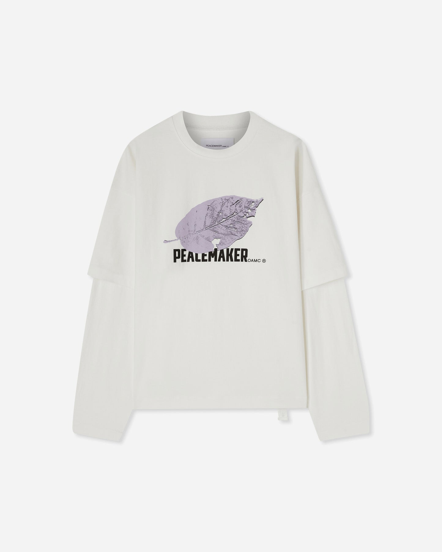 OAMC Peacemaker Peacemaker Leaf Double Layer Boxy Tshirt Snow White T-Shirts Top PCM1OT05QJE003002 WHT