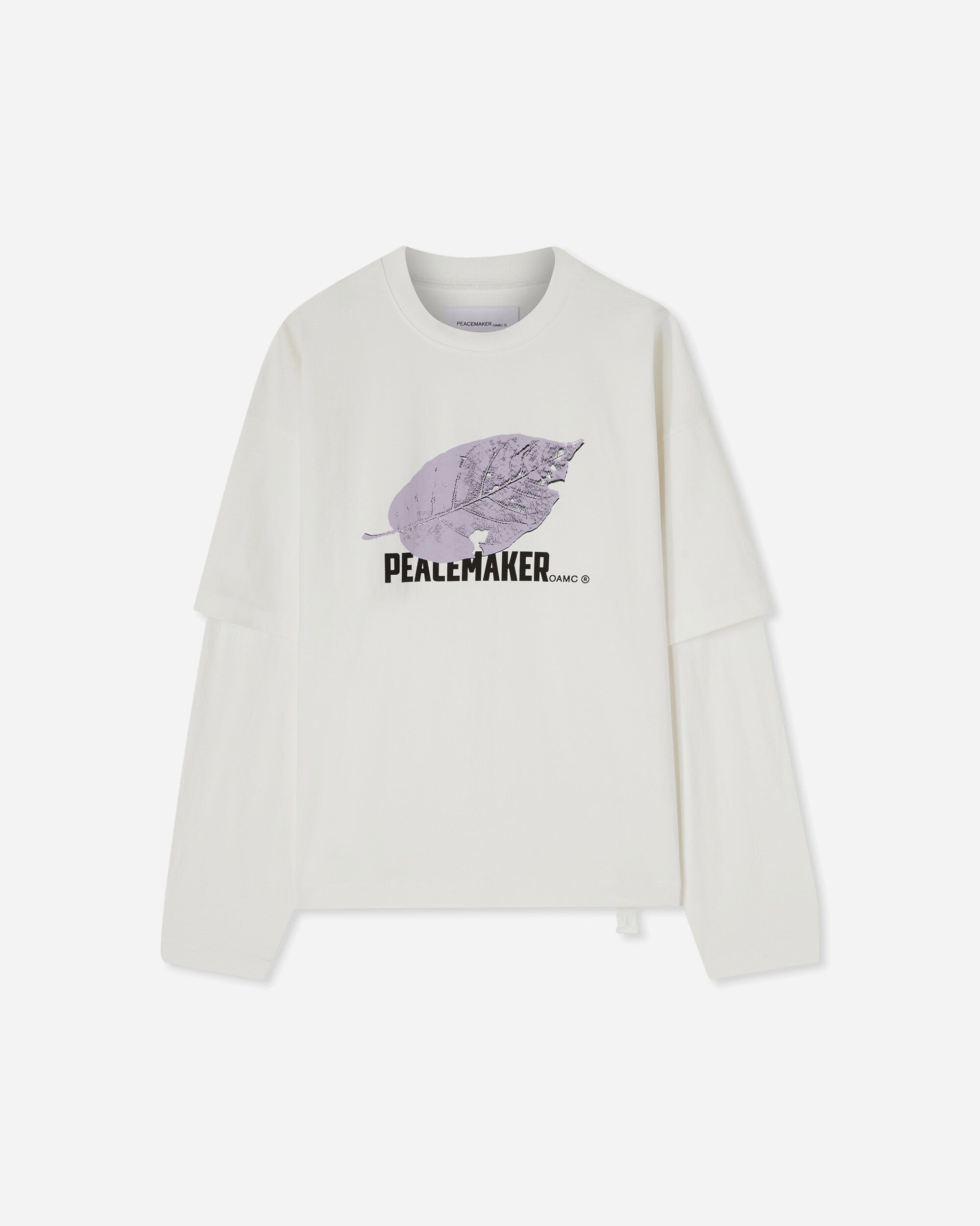 OAMC Peacemaker Peacemaker Leaf Double Layer Boxy Tshirt Snow White T-Shirts Top PCM1OT05QJE003002 WHT