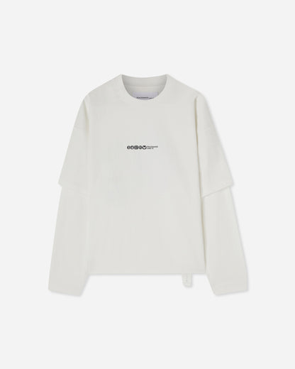 OAMC Peacemaker Peacemaker Painted Double Layer Boxy Tshirt Snow White T-Shirts Top PCM1OT05NJE003002 WHT