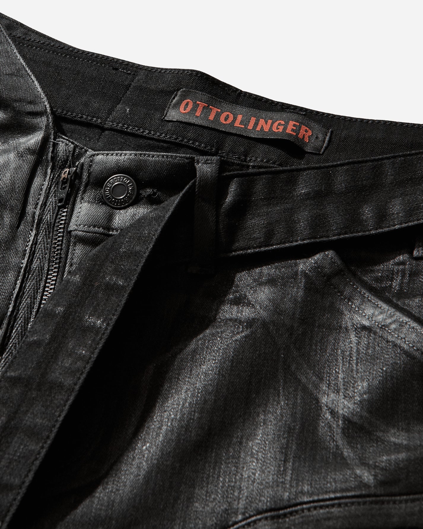 Ottolinger Wmns Glazed Mulitline Jeans Black Pants Casual 117-203717-01 BLK