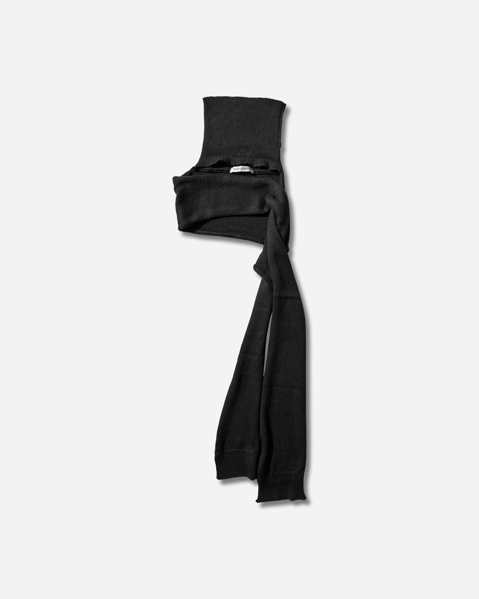 Our Legacy Wmns Mock Scarf Black Cloud Cotton Gloves and Scarves Scarves and Warmneck A2268MB 001