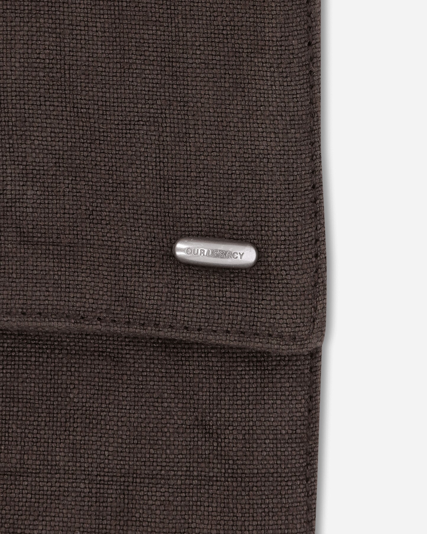 Our Legacy Grande Slack Bag Dry Olive Airy Linen Bags and Backpacks Shoulder Bags A2268GDO 001