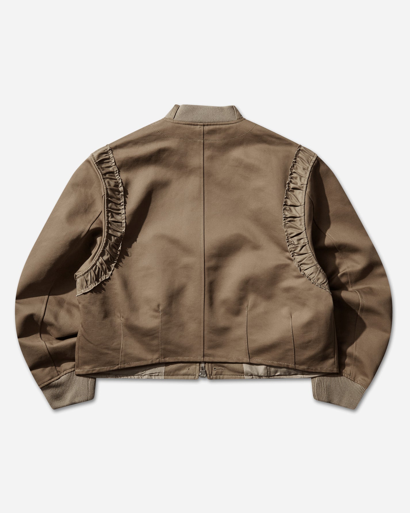 Our Legacy Wmns Frill Bomber Kharkee Double Weave Sateen Coats and Jackets Bomber Jackets W2261FK 001