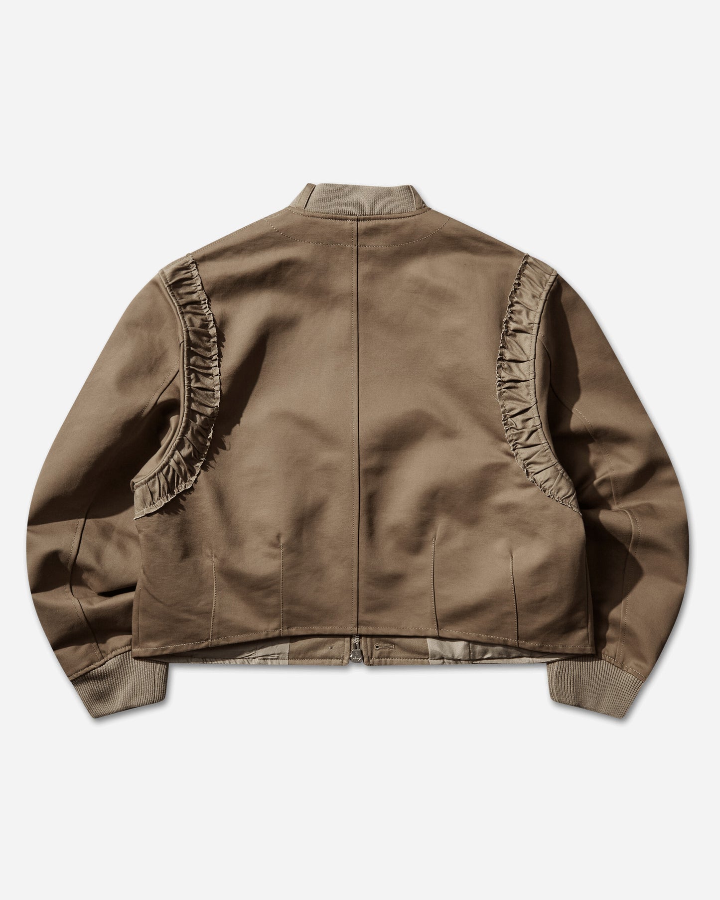 Our Legacy Wmns Frill Bomber Kharkee Double Weave Sateen Coats and Jackets Bomber Jackets W2261FK 001