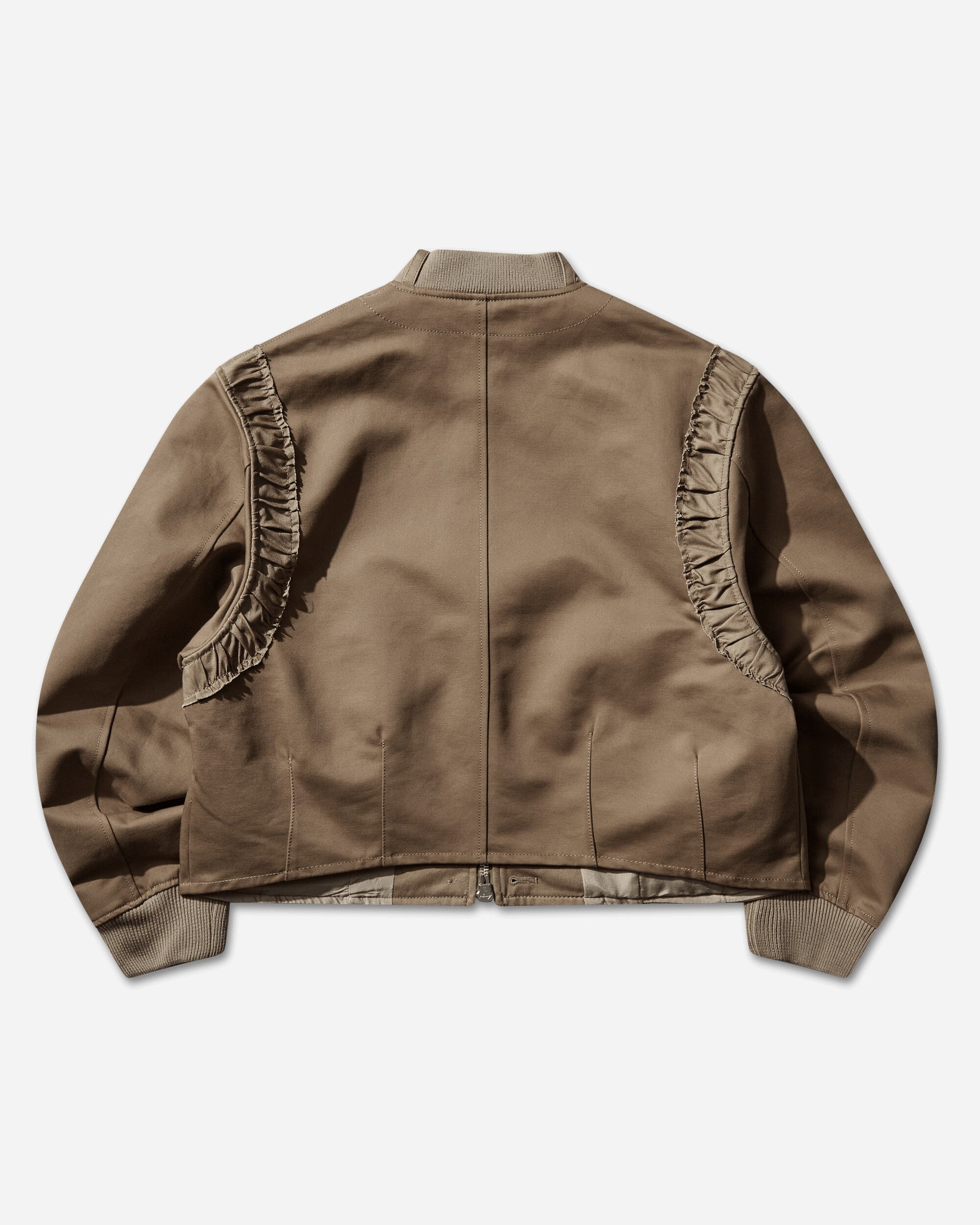 Our Legacy Wmns Frill Bomber Kharkee Double Weave Sateen Coats and Jackets Bomber Jackets W2261FK 001