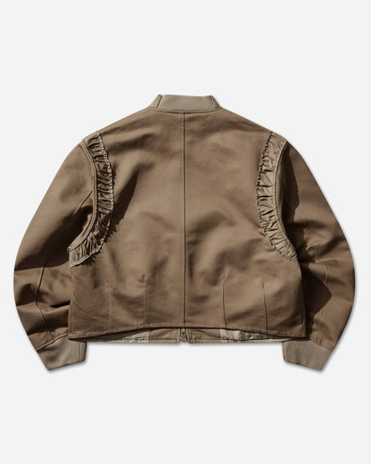 Our Legacy Wmns Frill Bomber Kharkee Double Weave Sateen Coats and Jackets Bomber Jackets W2261FK 001