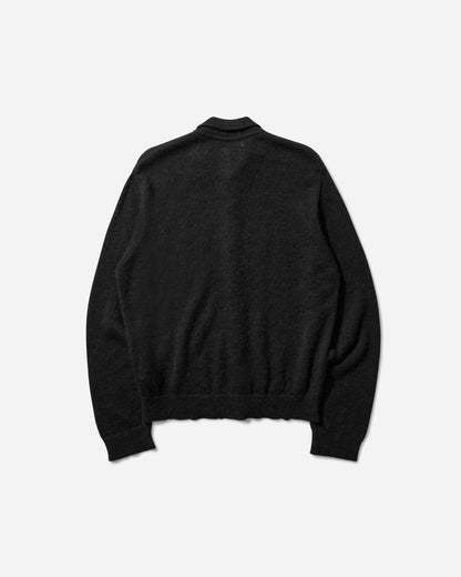 Our Legacy Evening Polo Black Fuzzy Alpaca Knitwears Cardigans M4213ECFSE 001