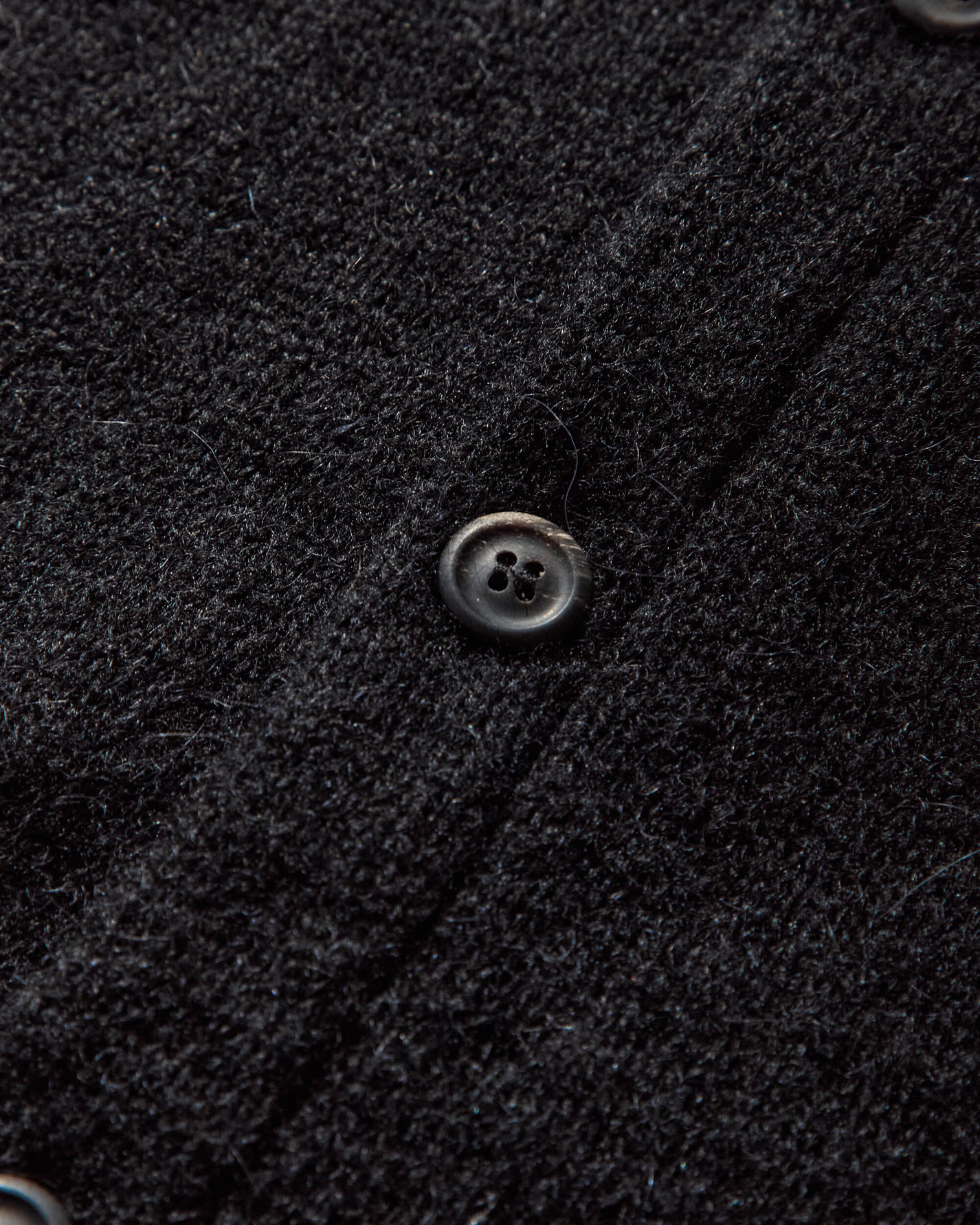 Our Legacy Evening Polo Black Fuzzy Alpaca Knitwears Cardigans M4213ECFSE 001