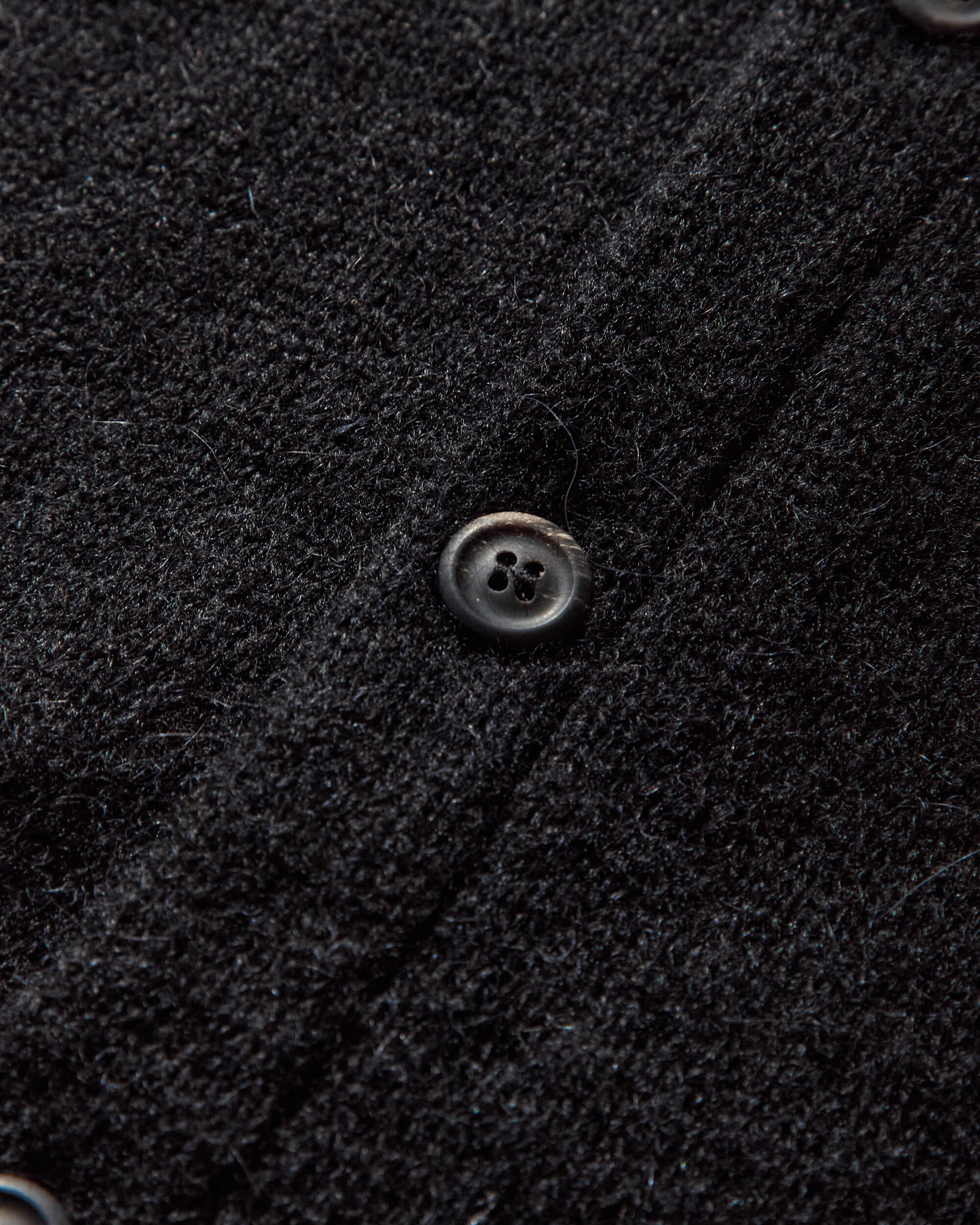 Our Legacy Evening Polo Black Fuzzy Alpaca Knitwears Cardigans M4213ECFSE 001