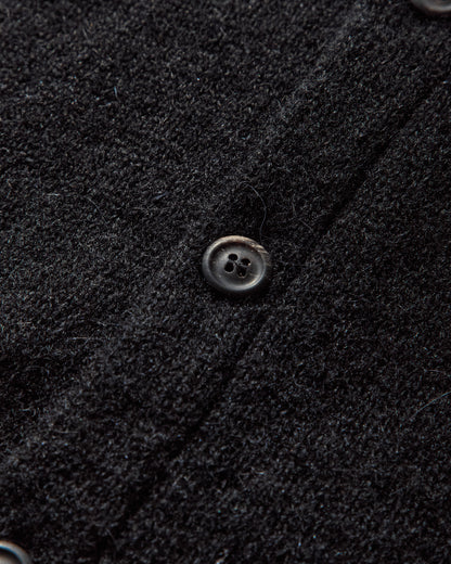 Our Legacy Evening Polo Black Fuzzy Alpaca Knitwears Cardigans M4213ECFSE 001