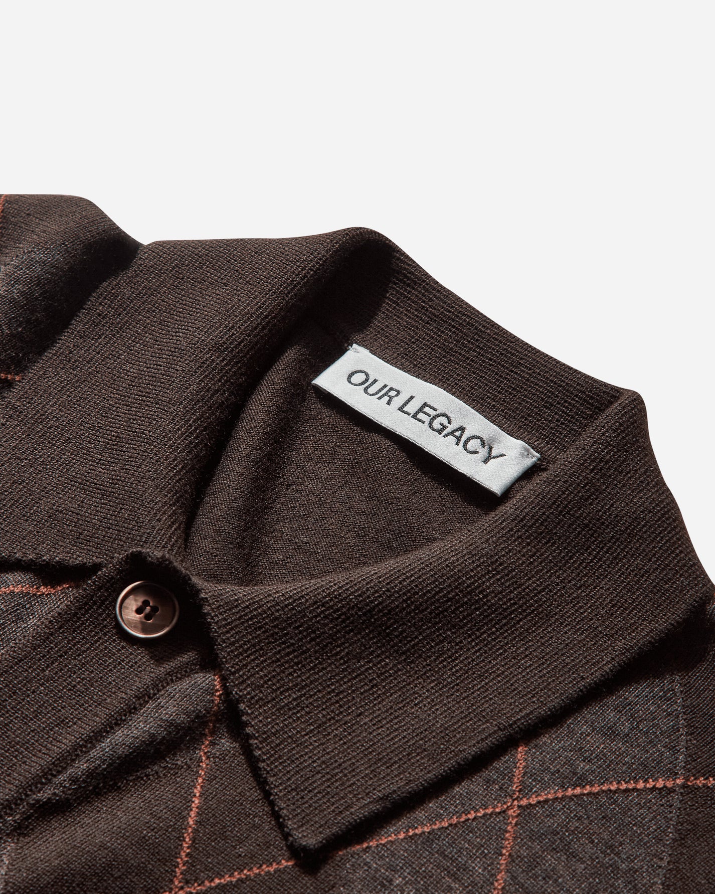 Our Legacy Evening Polo Pub Argyle Fine Wool Knitwears Cardigans M4253EP 001