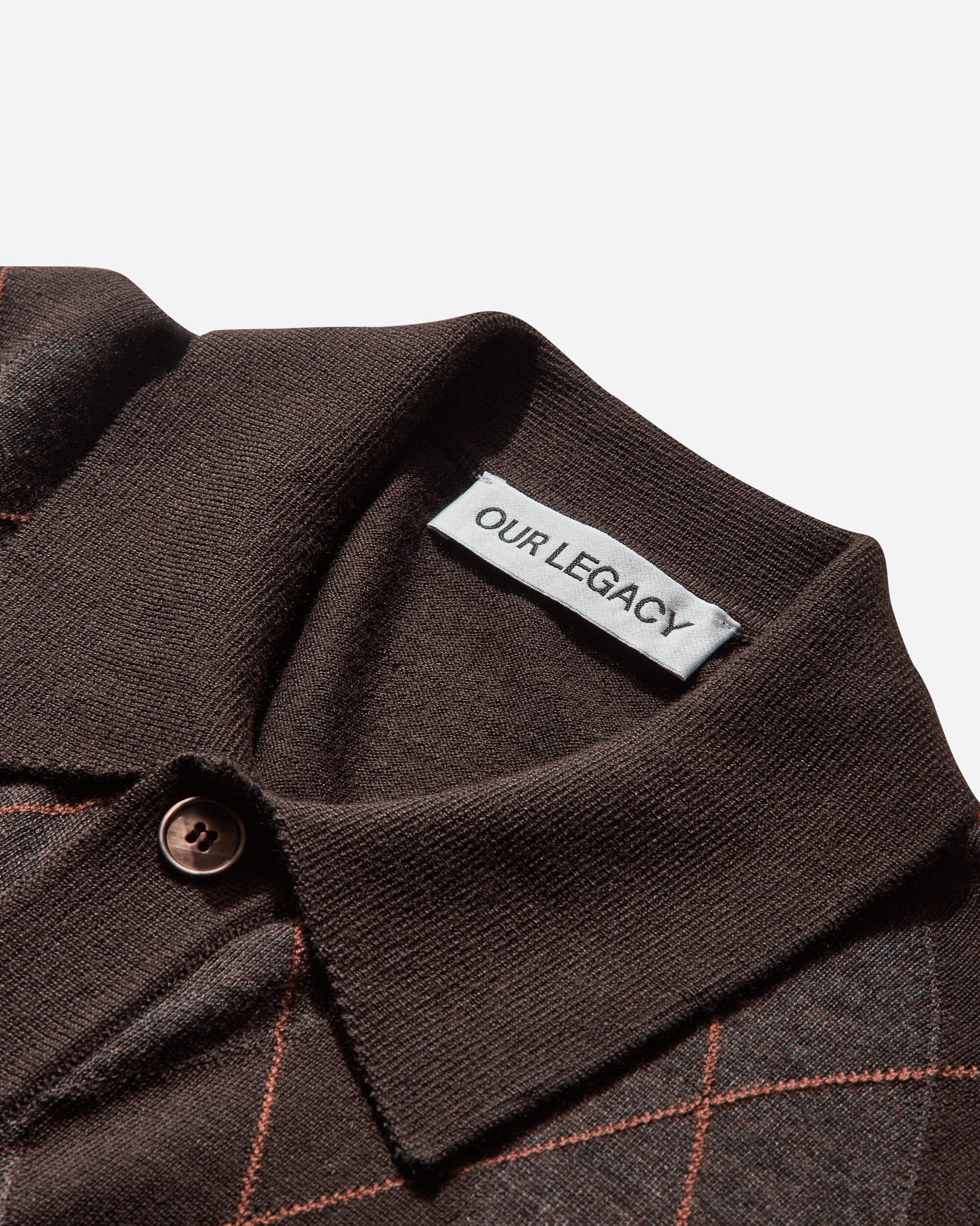 Our Legacy Evening Polo Pub Argyle Fine Wool Knitwears Cardigans M4253EP 001