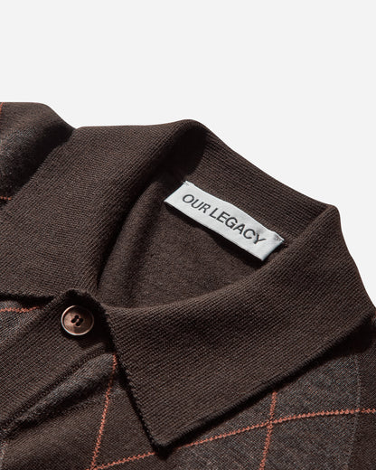 Our Legacy Evening Polo Pub Argyle Fine Wool Knitwears Cardigans M4253EP 001