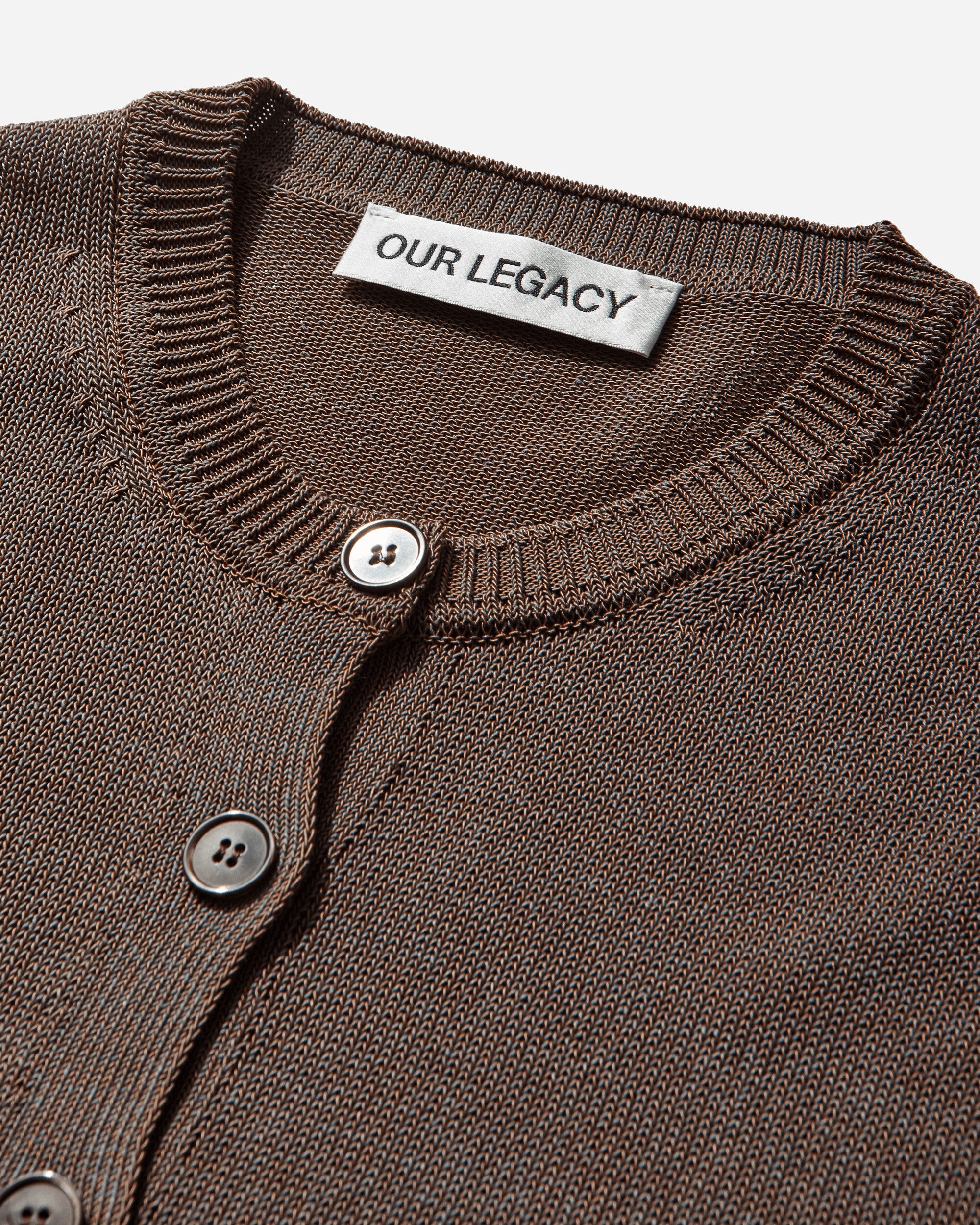 Our Legacy Wmns Micro Cardigan Cangiante Copper Tech Cotton Knitwears Cardigans W2263MC 001
