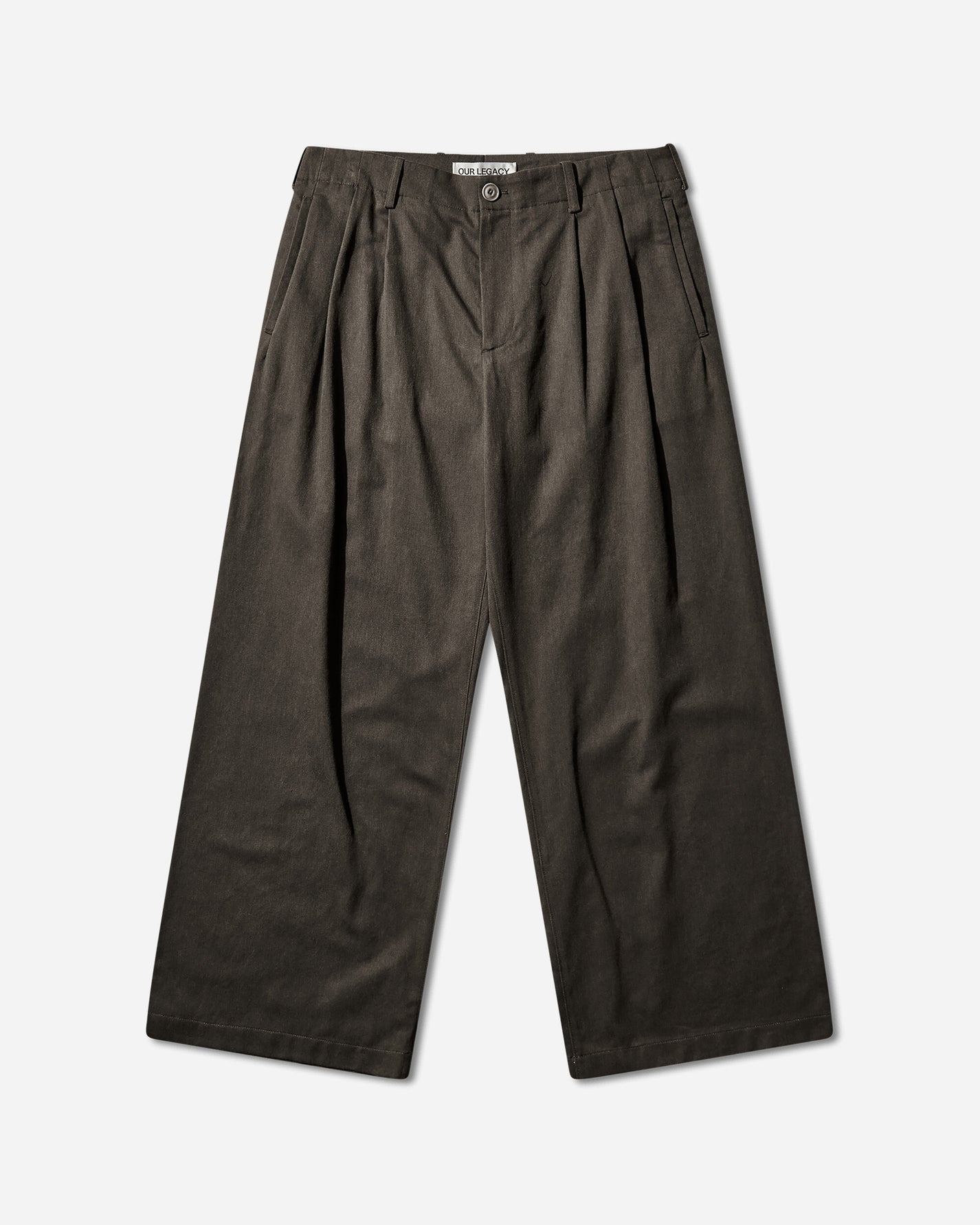 Our Legacy Bridge Chino Antique Mudd Coated Sateen Pants Chinos M2264BAM 001