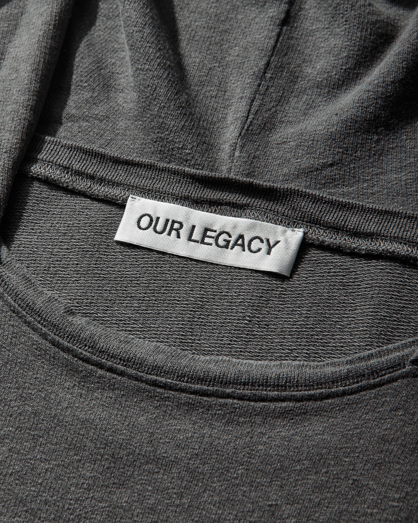 Our Legacy Relic Hoodie Washed Black Rogue Loopback Sweatshirts Hoodies M2266RWB 001