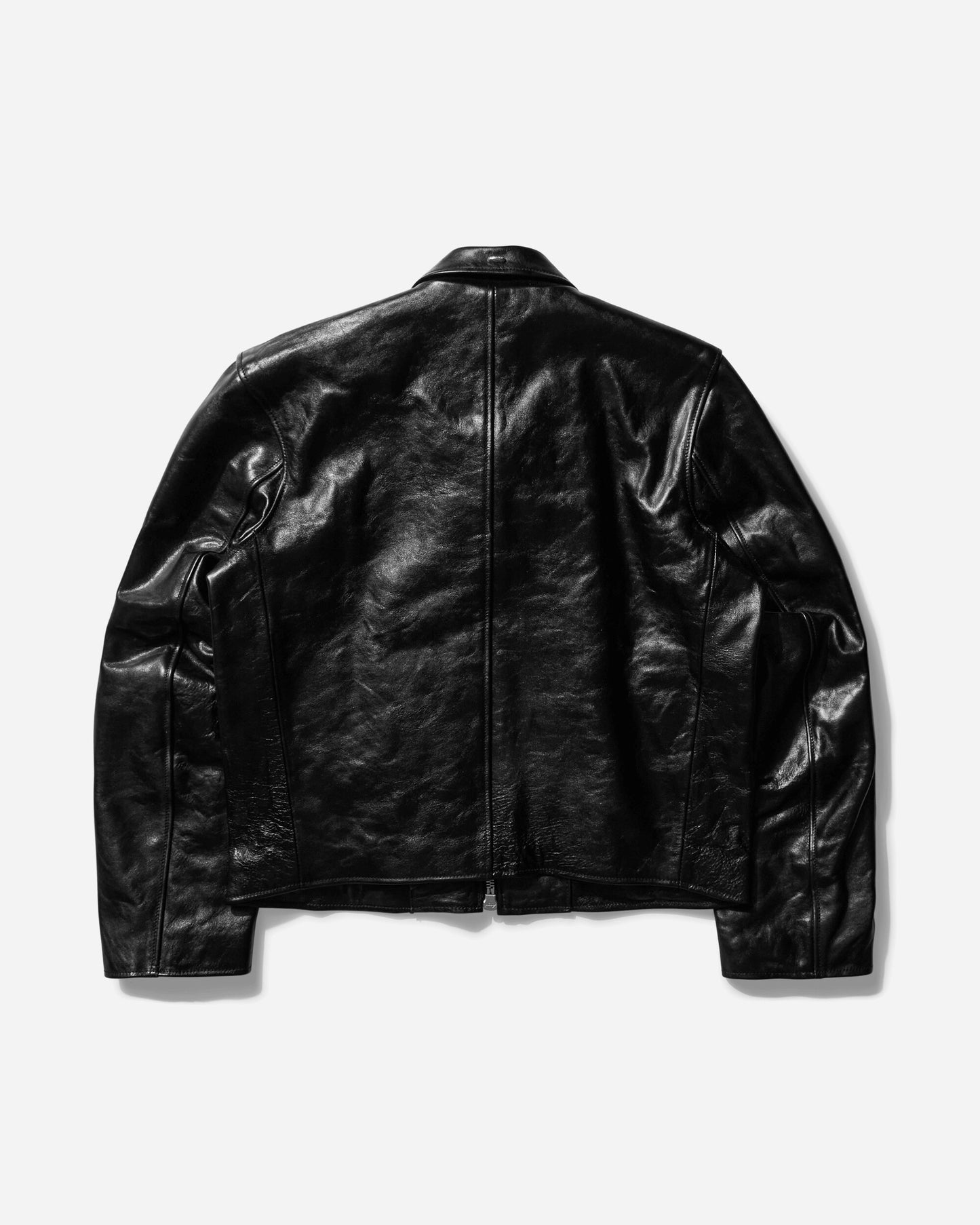 Our Legacy Mini Jacket Top Dyed Black Leather Coats and Jackets Jackets M4239MTD 001