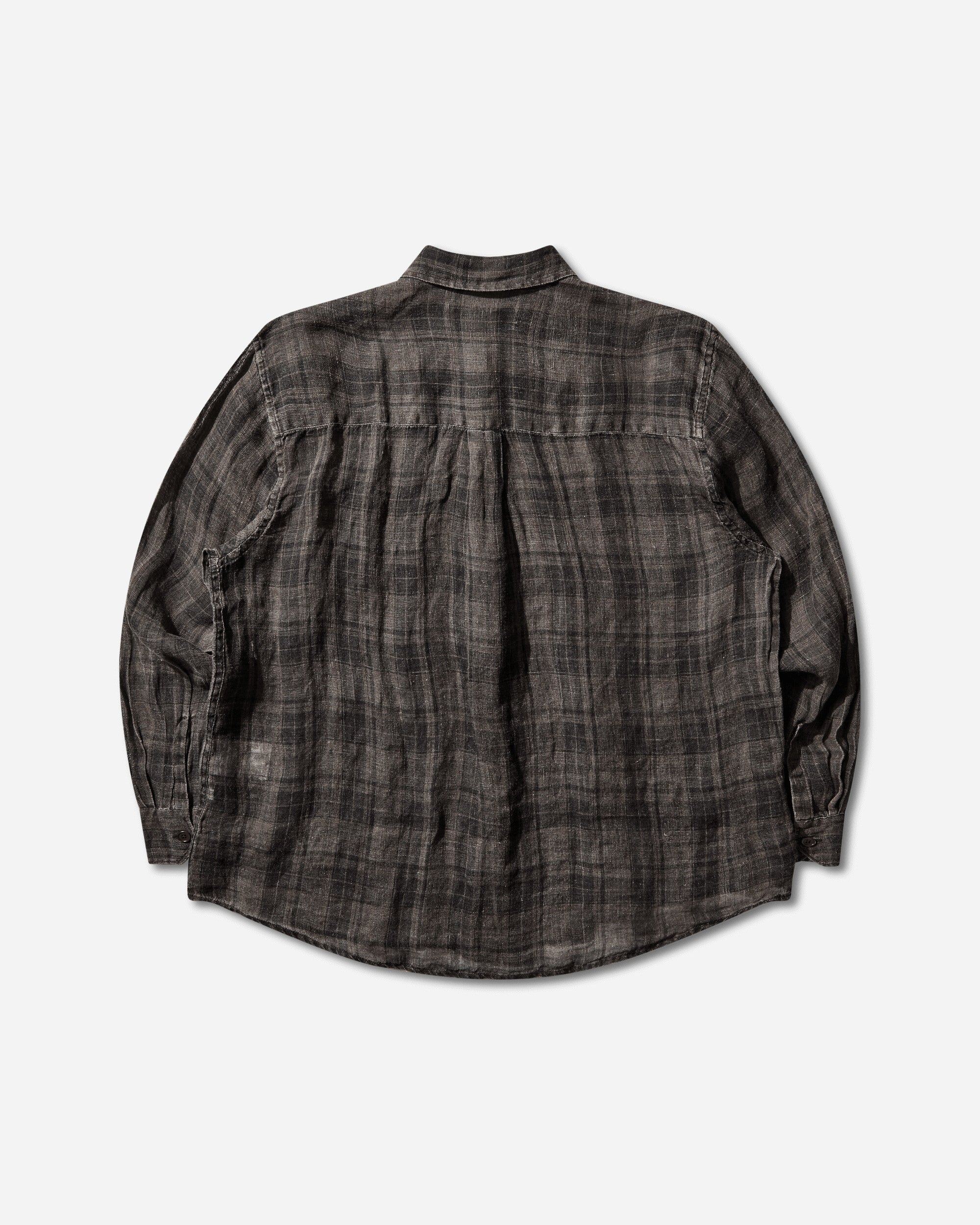 Our Legacy Above Shirt Penumbra Check Sheercoat Linen Shirts Longsleeve Shirt M2262AP 001