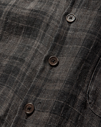 Our Legacy Above Shirt Penumbra Check Sheercoat Linen Shirts Longsleeve Shirt M2262AP 001