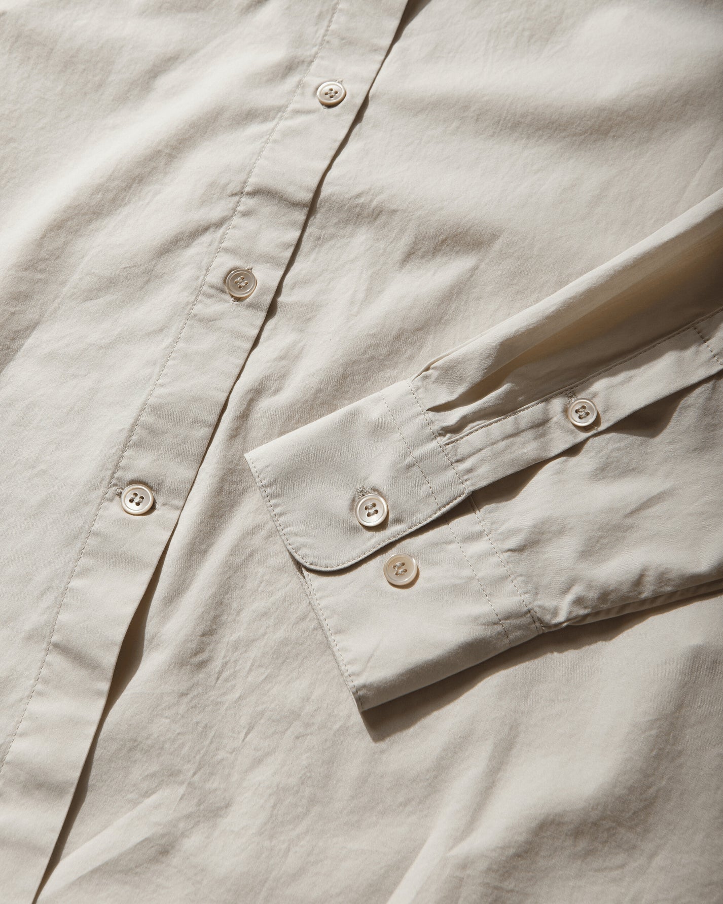 Our Legacy Wmns Slip Shirt Eggshell Plainview Cotton Shirts Longsleeve Shirt W2262SEF 001