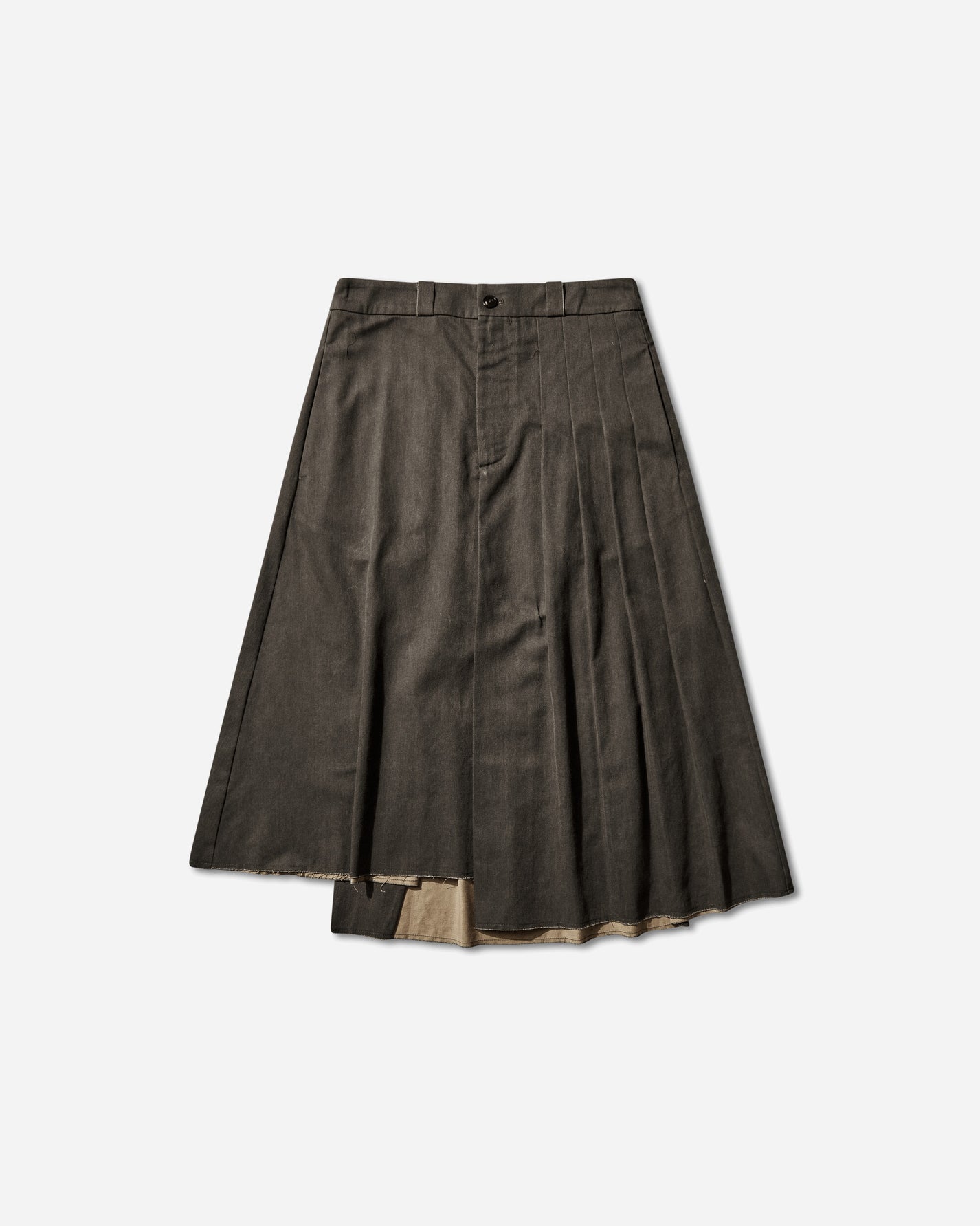 Our Legacy Wmns Origami Skirt Antique Mudd Coated Sateen Skirts Midi W2264OAM 001
