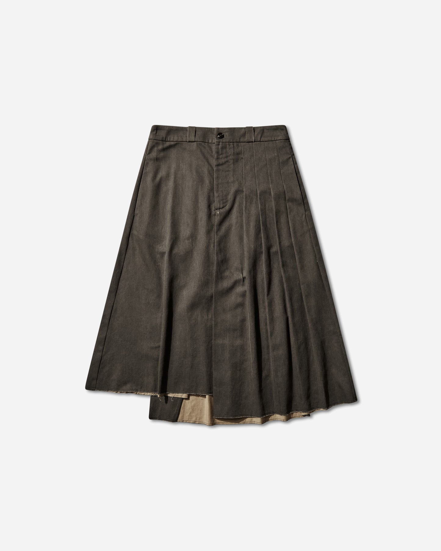 Our Legacy Wmns Origami Skirt Antique Mudd Coated Sateen Skirts Midi W2264OAM 001