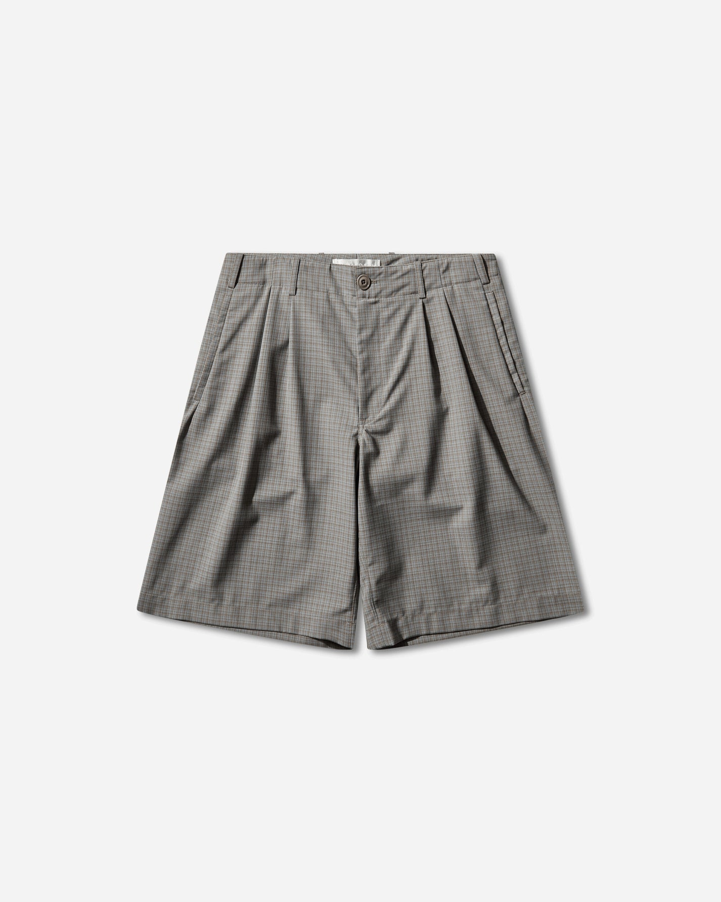 Our Legacy Ponte Shorts Frosted Moss Check Nexwool Shorts Short M2264PFM 001