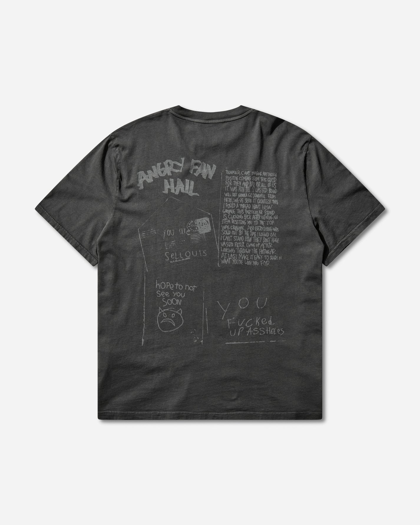 Our Legacy Box T-Shirt Angry Fan Mail Print T-Shirts Shortsleeve M2266BA 001