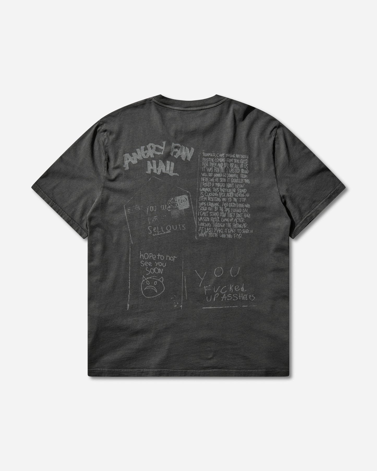 Our Legacy Box T-Shirt Angry Fan Mail Print T-Shirts Shortsleeve M2266BA 001