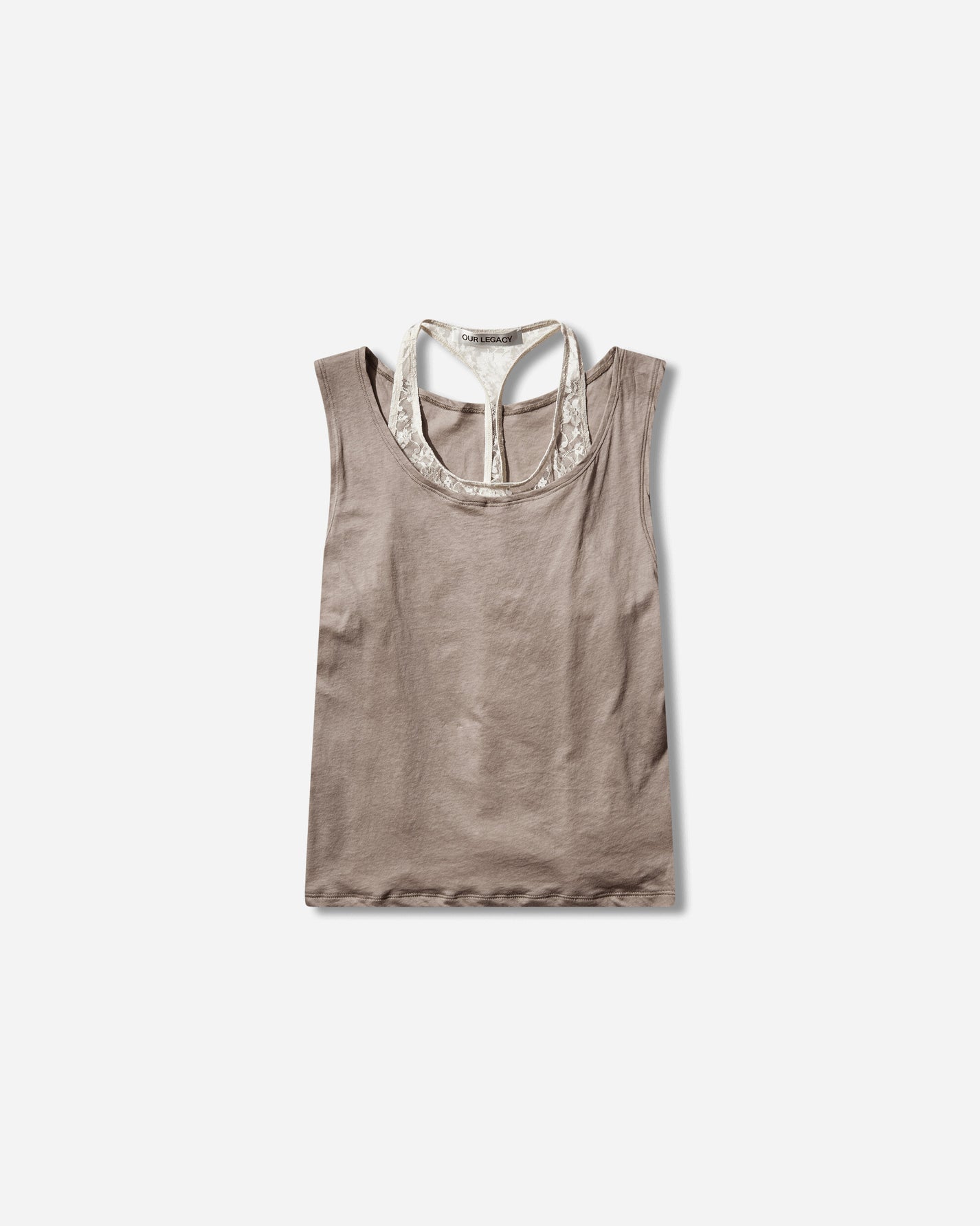 Our Legacy Wmns Swim Tank Velvet Sand Airveil Cotton T-Shirts Top W2266SV 001